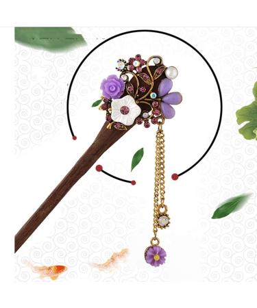 Frcolor Wooden Hair Pin Chinese Hair Sticks with Tassel Retro for Women Hair Styling Blue - Buy Online on SooperMarket.com