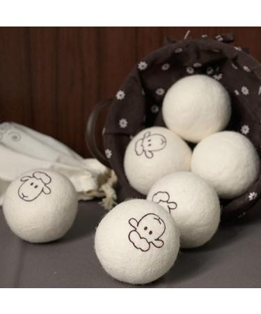 6Pack Wool Dryer Balls Reusable Reduces Clothing Wrinkles and Saves Drying Time Wool Balls Replaces Dryer Sheets Wool Balls for Dryer Laundry Balls for Dryer(#1) - Buy Online on SooperMarket.com