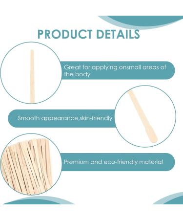 200 Wooden Sticks Set | Disposable Spatula for Eyebrows Lips & Face | Essential Makeup & Waxing Accessories - Buy Online on SooperMarket.com