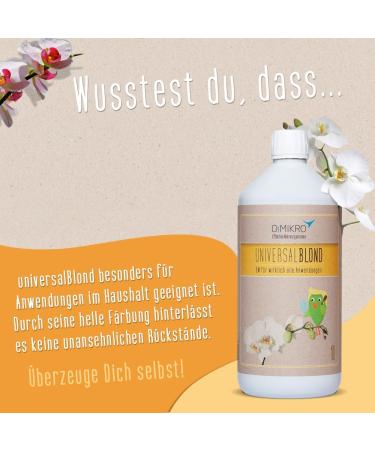 Effective Microorganisms Active Universal Blonde - 1L Ready-to-Use Cleaner & Washing Additive | 100% Vegan - Ideal for Household & Garden | EMA - dimikro  - Buy Online on SooperMarket.com