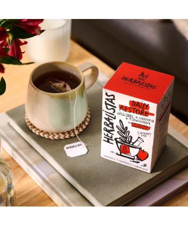 Herbalistas Daily Restore Tea | Apple Cider Cinnamon & Ashwagandha Herbal Infusion | 18 Tea Bags, 40g - Buy Online on SooperMarket.com