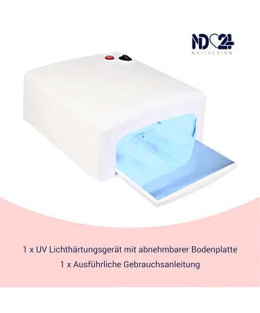 ND24 NAILDESIGN Geln gel Starter Set - 16-Piece Basic Kit with UV Gel French Gel Sealing Gel UV Lamp & Accessories - Vegan & Made in Germany for Beginners - Buy Online on SooperMarket.com