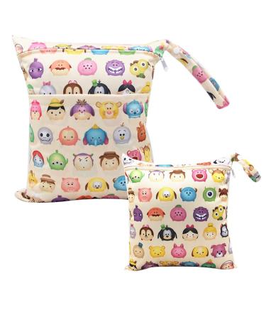Egurs diaper bag for on the go Wetbag 1 piece large + 1 piece medium animal head