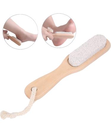 Foot file tote foot cuticle remover pedicure foot file skin callus pumice removal stone foot pedicure tool with wooden handle for pedicure and foot care - Buy Online on SooperMarket.com