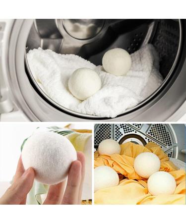 Natural Wool Dryer Balls - 6 Eco-Friendly Felt Balls for Tumble Dryers | Reduce Drying Time & Softens Clothes - Buy Online on SooperMarket.com