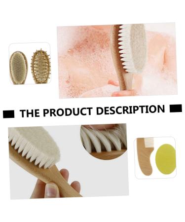 Healeved 4 Pcs Baby Hair Brush Comb Scalp Scrubber Spa Kit - Natural Soft Brushes for Baby Shampoo & Detangling - Children's Bathing Supply and Baby Care Set - Buy Online on SooperMarket.com