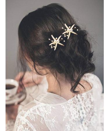 Barogirl Wedding Starfish Hair Pins Set - Bridal Beach Hair Accessories for Women/Girls (Silver) - Buy Online on SooperMarket.com