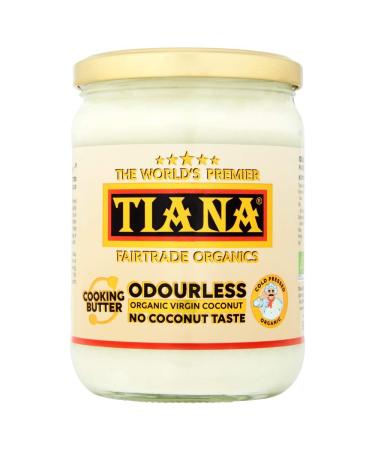 TIANA Fairtrade Organic Virgin Coconut Oil Odourless Cooking Butter 500ml