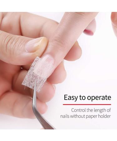 Nail File Non Woven Silk Fiberglass Extension Gel with Tweezers and Shaped Clip for Nail Art Women and Men - Buy Online on SooperMarket.com