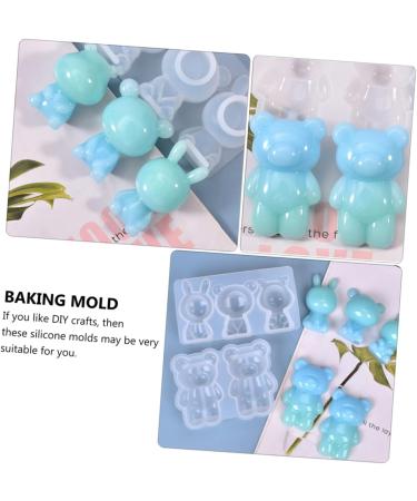 Zerodeko 2pcs Rabbit Ornaments Dessert Bear Shape Cartoon Baking Adorable Molds Tools Silicone Cake DIY 11.5X6.3X2.4CM White - Buy Online on SooperMarket.com