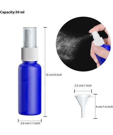 Buy Portable 12*30ml Refillable Spray Bottles - Perfect for Skin Care Essential Oils & Travel - Blue Atomizer - Buy Online on SooperMarket.com