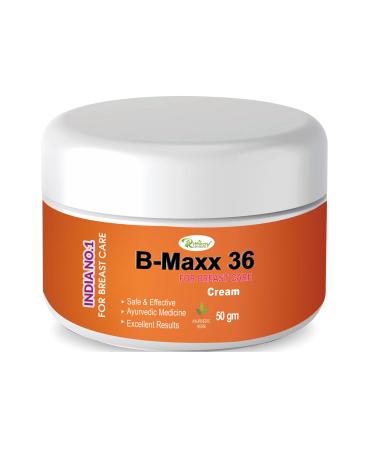 Riffway B-Maxx 36 Natural Herbal Breast Cream For Uplifts Women Bust Growth uneven Body Size (50GM-Cream)
