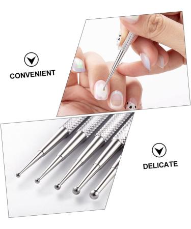 DOITOOL 10 Pcs Nail Art Drill Pen Glitter Gel Nail Molding Gel Nail Drill Point Pen Dotting Tools for Nails Nail Gel Polish Practical Manicure Tool To Rotate Stainless Steel Glue Pen Alloy - Buy Online on SooperMarket.com
