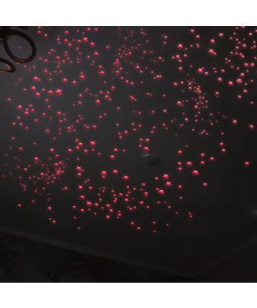 Glow in The Dark Stars Decals Decor 633 Pcs Luminous Dot Stars 3D Starry Stars Glow in The Dark Stickers for Ceiling or Wall and Kids Bedroom Decor Pink
