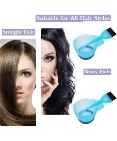 1 Set Hair Dye Color Brush and Bowl Set Hair Color Brush Mixing Bowl Kit for Hair Tint Dying Coloring Applicator Blue bleach hair - Buy Online on SooperMarket.com