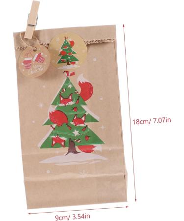 HOLIDYOYO 1 Set Xmas Advent Calendar Bags Xmas Candy Pouch Santa Bags Holiday Party Favor Rope As Shown 18.00X9.00X1.00CM - Buy Online on SooperMarket.com