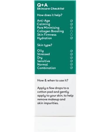 Q+A Niacinamide Daily Toner - Calming Breakouts & Unclogging Pores | 100ml/3.4fl.oz - Buy Online on SooperMarket.com