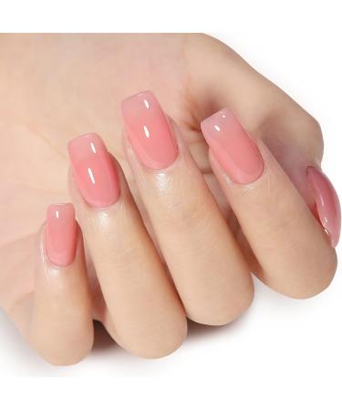 AILLSA Jelly Gel Nail Polish 15 ML Pink Translucent Soak Off Gel - A-Light Pink | For Christmas Nail Art & DIY French Manicure - Buy Online on SooperMarket.com