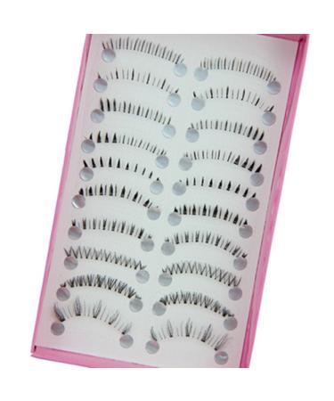 Bluelans 10 Pairs Lower Eyelashes False Artificial Eyelashes Black Eyelashes Eyelash Extension Makeup