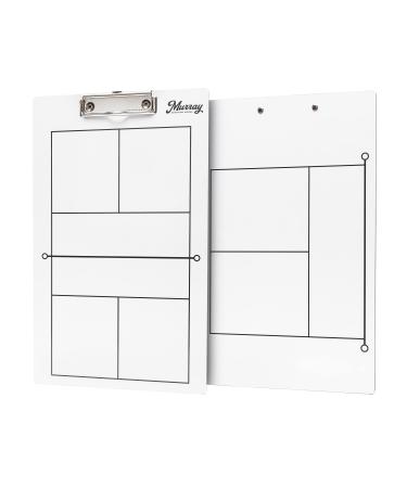 Murray Sporting Goods Pickleball Coaches Clipboard | Dry Erase Double-Sided Pickleball Clipboard for Coaching | Double-Sided Pickleball Coach Marker Whiteboard