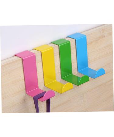 BRIGHTFUFU 4 Pcs Towel Rack Stainless Steel Hook Key Hanger Clothing Hanger Coat Hanger Pack Dual Purpose 4pcs Blue - Buy Online on SooperMarket.com