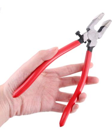 Swpeet Heavy Duty Key Fob Pliers Tool with Glass Running Pliers - Curved Jaws for Stained Glass Work - Rubber Tips for Key Fob Hardware Install - 1Pcs - Buy Online on SooperMarket.com