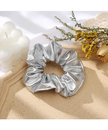 Bronzing Gilding Hair Scrunchies BW32 - Black Gold Silver | Ponytail Holders - Buy Online on SooperMarket.com