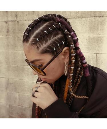 Silver Metal Loc Hair Beads - Pack of 40 - African Deadlock Cuff Ring Jewels for Black Women - Buy Online on SooperMarket.com