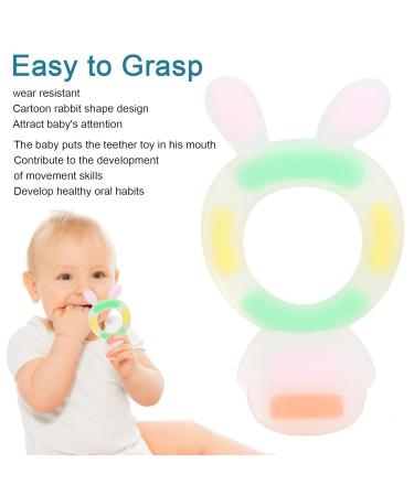 Baby Bite Ring for Newborns (0-6 Months) - Wear-Resistant Dishwasher-Safe Pink Anti-Finger Sailing Teether - Buy Online on SooperMarket.com