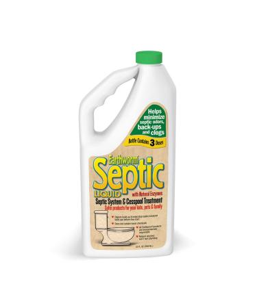 Earthworm Septic System and Cesspool Treatment - Natural Enzymes Safer for Family -Liquid-Formula - 32 oz 32 Fl Oz