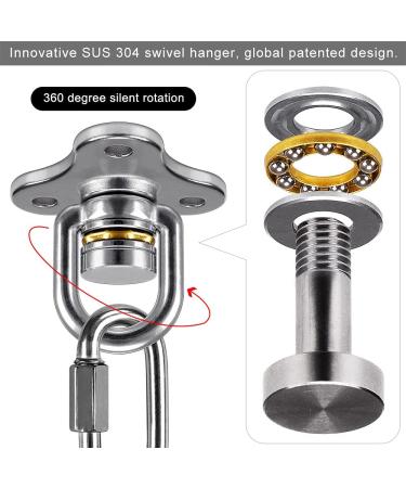 SELEWARE Heavy Duty Swing Hanger with 360 Swivel Hook - Indoor/Outdoor Swing Hardware for Tire, Saucer, and Hammock Chairs - Buy Online on SooperMarket.com
