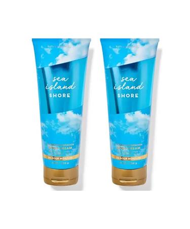 Bath & Body Works Sea Island Shore Ultimate Hydration Body Cream For Women 8 Fl Oz 2- Pack (Sea Island Shore) 8 Ounce (Pack of 2) Sea Island Shore 8 Ounce (Pack of 2)