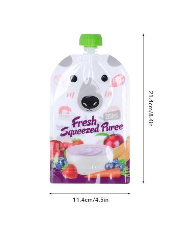 Reusable Baby Food Bags - 10 Pack 200ml Storage for Toddlers & Children | Lockable Puree Pouches - Buy Online on SooperMarket.com