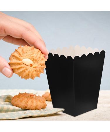 Alipis 50Pcs Popcorn Boxes Disposable Popcorn Buckets Paper Popcorn Tubs Greaseproof Popcorn Containers for Movie Theater Night Parties 250g Black - Buy Online on SooperMarket.com