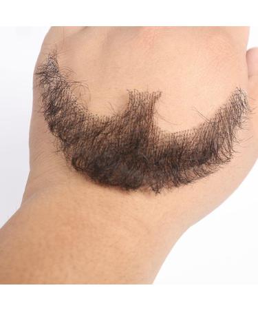 Fake Mustache Face Beard for Adults Realistic Makeup Costume Lace Man Beards Brown for Halloween Costumes - Buy Online on SooperMarket.com