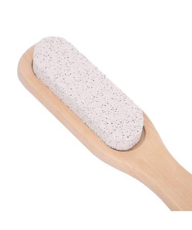 Foot file tote foot cuticle remover pedicure foot file skin callus pumice removal stone foot pedicure tool with wooden handle for pedicure and foot care