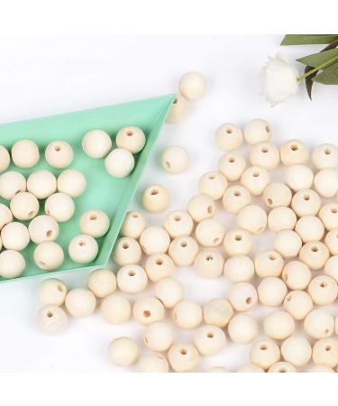 300pcs 20mm Natural Unfinished Round Wood Beads | Wooden Spacer Beads for DIY Crafts - Buy Online on SooperMarket.com