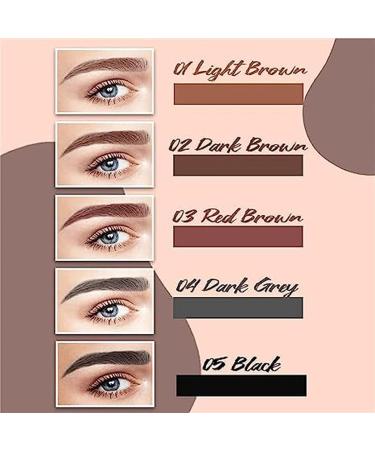 Glowly Secret Eyebrow Pen Glowly Secret Waterproof Natural Eyebrow Pen Glowly Secret 4 Tipped Precise Brow Pen 3D Microblading 4-Tip Eyebrow Pen Eyebrow Contouring Pen (01#+03#) - Buy Online on SooperMarket.com