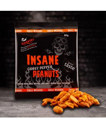 Ghost Pepper Insane Peanuts Hot as Hell Seasoned Peanuts 80g