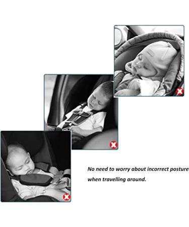 Baby Car Seat Travel Neck Pillow - Infant Head Support Cushion with Cute Cartoon Design - U-shaped Soft Head Neck Protector for Pushchair, Stroller & Car Seat - Five-pointed Star Design - Buy Online on SooperMarket.com