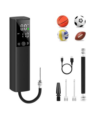 BOMPOW Electric Ball Pump, Ball Pump for Sports Balls Basketball Air Pump with LCD Display, Air Pumps for Soccer Basketball Volleyball Rugby with Needles Accessories