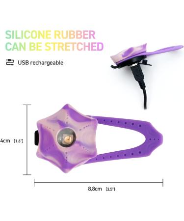 LaRoo Safety LED-Flashing Light for Dogs Cats LED-Light Pendant Keyring Clip on Dog Collar Charms Blinker Light Waterproof Safety Light for Walking the Dog and Outdoor Sports rechargable Purple-1 - Buy Online on SooperMarket.com