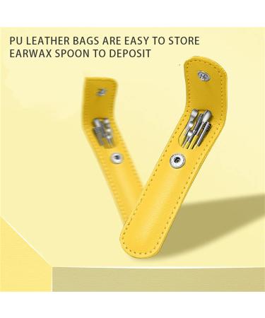 HEIMEABI Spring Earwax Cleaner Tool Set | 6Pcs 360 Spiral Design | Ear Wax Removal Kit with Storage Bag | Self Care Gifts - Yellow One Size - Buy Online on SooperMarket.com
