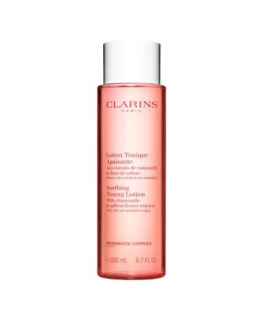 Clarins Soothing Toning Lotion | Soft Soothed and Comforted Skin After 14 Days* | Cleanses Tones Hydrates Soothes and Balances Skin's Microbiota |Camomile Extract |Very Dry Or Sensitive Skin Types