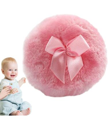 Toseky Furry Powder Puff Ultra Soft Round Makeup Powder Puff with Ribbon Bow Body Powder Applicator for Baby Kid Adult Makeup Tool for Home & Travel Pink - Buy Online on SooperMarket.com