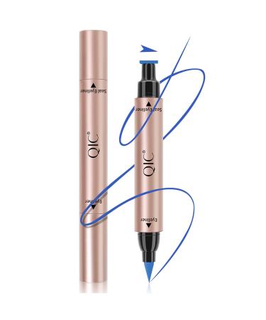 DekRion Winged Eyeliner Stamp  Skyblue Eyeliner Liquid Liner  Colored Eyeliner Stamp Black Brown Blue Purple Red  Waterproof Eyeliner Long-lasting Liquid Eyeliner Eye Makeup  1PC Skyblue 03Skyblue