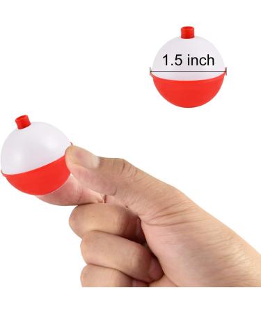 Coopay Fishing Bobbers Floats Set - 30pcs/60pcs Snap on Float Red/White Button Round Buoy Fishing Tackle Accessories 1.5inch - Buy Online on SooperMarket.com
