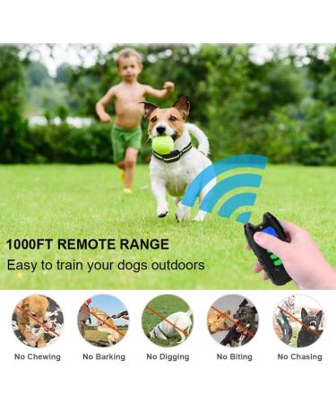 Dog Training Collar with Remote Rechargeable Waterproof Dog Behavior Correct Trainer with Safety Lock Sound & Vibration Modes 1000Ft Remote Range Remote Anti bark Collar for All Dogs - Buy Online on SooperMarket.com