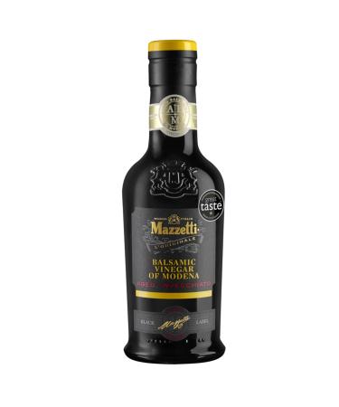 Mazzetti Aged Balsamic Vinegar Of Modena Sweet Thick And Rich Aged In Oak Barrels For 3 Years Black 250 ml Pack of 1 Black Label 250 ml (Pack of 1)
