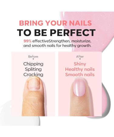 Modelones 8-in-1 Nail Care Treatment with Ridge Filling, Strengthener, Hardener, and Growth Base Coat - 15ml Glitter Pink - Buy Online on SooperMarket.com